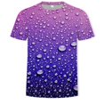 thumbnail image 1 of MSJUHEG Chemises pour Hommes Hauts d'Entraînement Col Rond Manches Courtes Nouveau Style d'Été Imprimé 3D Blouse Confortable Mode Chemises pour Hommes Violet S, 1 of 5
