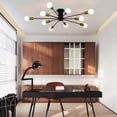 thumbnail image 4 of Garwarm Semi Flush Mount Ceiling Light, 10-Light Modern Sputnik Chandelier Industrial Ceiling Lamp for Kitchen Dining Room Living Room Bedroom Foyer Lighting Fixture, 4 of 15