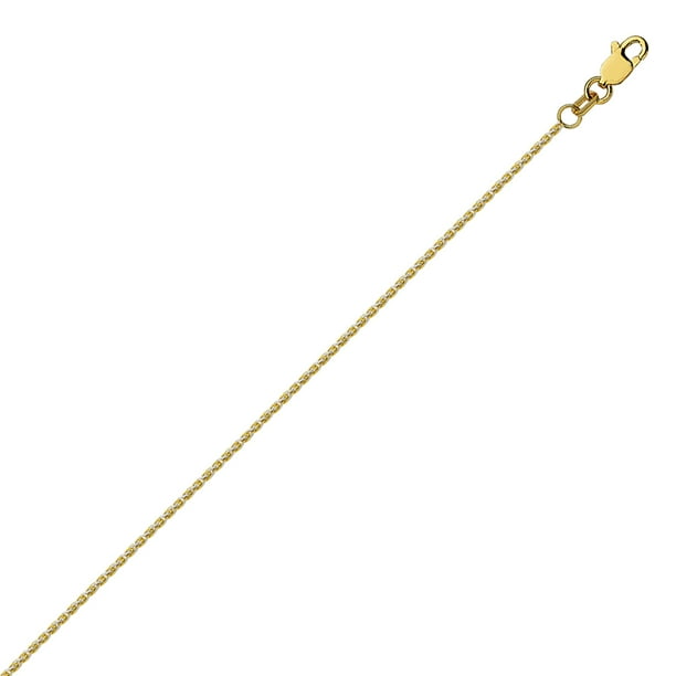 14k Two Tone Yellow White Gold 0 85 Pave Wheat Chain In 16 Inch 18 Inch Inch Walmart Com