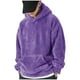 thumbnail image 2 of Dolkfu Sudadera Sherpa para hombres, sudadera cómoda y suelta con bolsillo, camisetas de manga larga para hombres en invierno. XXL, 2 of 8