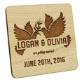 thumbnail image 2 of Rustic Wedding Save the Date Wooden Magnet 20 Custom Engraved Wood Magnet Personalized Gift, 2 of 3