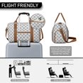 thumbnail image 3 of Boho Womens Gym Tote Duffle Bag with Wet Pocket & Shoe Compartment, Grey Checkered Travel Duffel Bag Overnight Weekender Hospital Tote Mens Workout Carry on Bag with Luggage Sleeve, 3 of 6