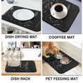thumbnail image 4 of Versatile Dish Drying Mat - Abstract Modern Marble Design in Grey, Black, and Gold, 18x24 Inch, Highly Absorbent Drainer Rack Mats for Kitchen Counters, 4 of 7