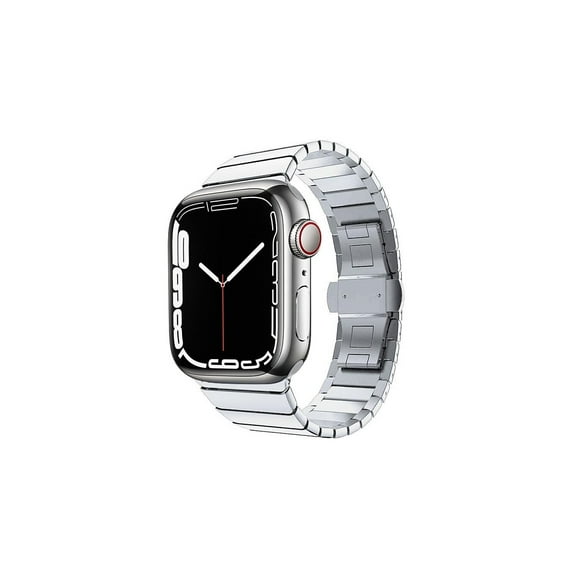 WorryFree Gadgets Stainless Steel Band Compatible with Apple Watch Ultra 49mm band, 44mm 45mm 42mm Series 8 7 SE 6 5 4 3 2 1 (49/45/44/42mm, Silver)