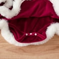 thumbnail image 4 of KaLI_store Baby Girl Christmas Dress Dresses for Girl Girls Long Sleeve Velvet Casual Christmas Holiday Shiny Party Dress Red,0-3 Months, 4 of 5