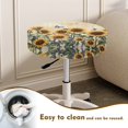 thumbnail image 4 of Jeiento Sunflower 2 PCS Stool Covers Round High Elastic Circle Bar Stool Covers Butterfly Non-Slip Round Stool Seat Cushion Cover Vintage Washable Stool Cushion Slipcover Size L, 4 of 6