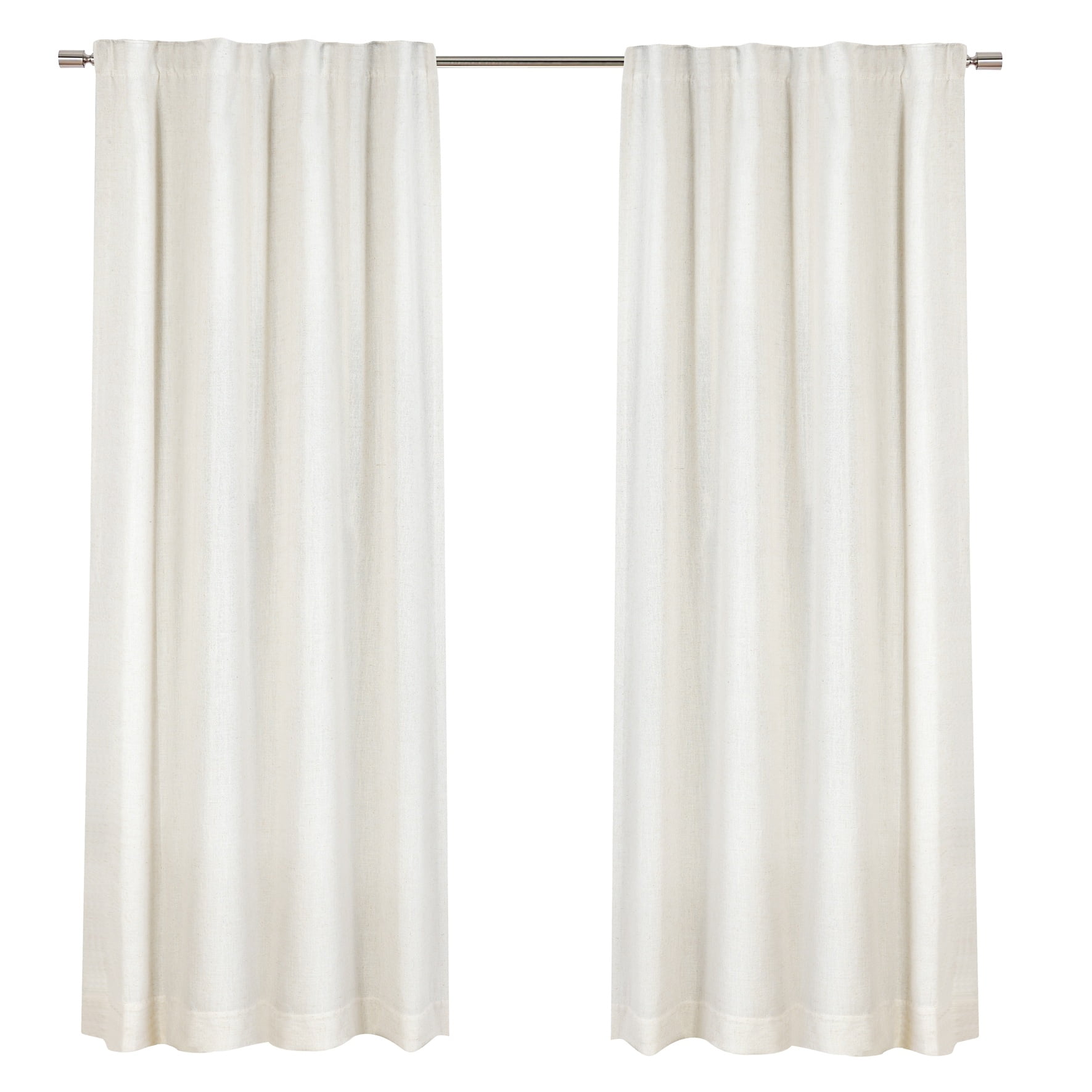 Better Homes & Gardens 100% Blackout Linen Blend Single Curtain, 50x95, Vanilla Dream
