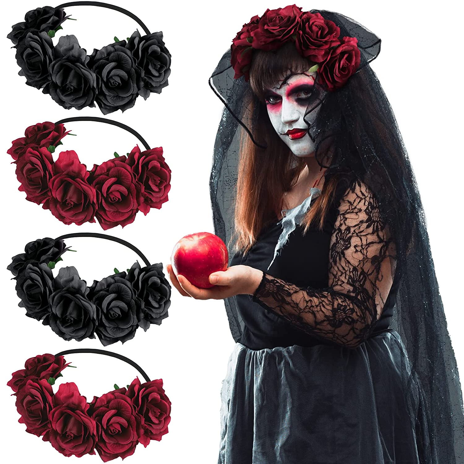 Rose flower crown discount