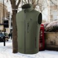 thumbnail image 2 of Chaleco térmico cálido para hombre cuello levantado cierre de cremallera chaleco calefactable de invierno para acampar, 2 of 6