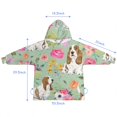 thumbnail image 7 of Basset Hound and Pioneer Flower Blanket Hoodies for Kids 6-13YR Oversize Wearable Blanket Hoodies for Boys Girls Teens, 7 of 7