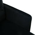 thumbnail image 5 of Single Lounge Sofa Chair with Velvet Finished and Metal Legs, Accent Chair with Arms for Living Room Reading Bedroom Office Decor, Black, 5 of 7