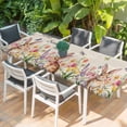 thumbnail image 2 of Beige Easter Table Cloths for 8 Foot Rectangle Tables, Spring Watercolor Vintage Tulip Flower Plant Patio Waterproof Elastic Fitted Tablecloths, Washable Rectangular Table Cover for Camping, 2 of 8
