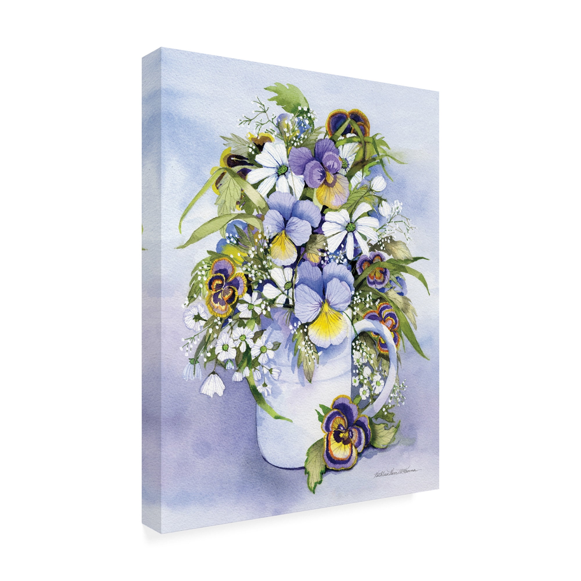 Trademark Fine Art 'Pansies Perfect' Canvas Art by Kathleen Parr McKenna