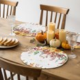 thumbnail image 5 of Autumn Orange Round Braided Placemats Set of 2, Green Eucalyptus Leaves Sunflower Thanksgiving Heat Insulation Place Mats Washable Non-Slip Table Mats for Kitchen Dining Party, 15 Inches, 5 of 9