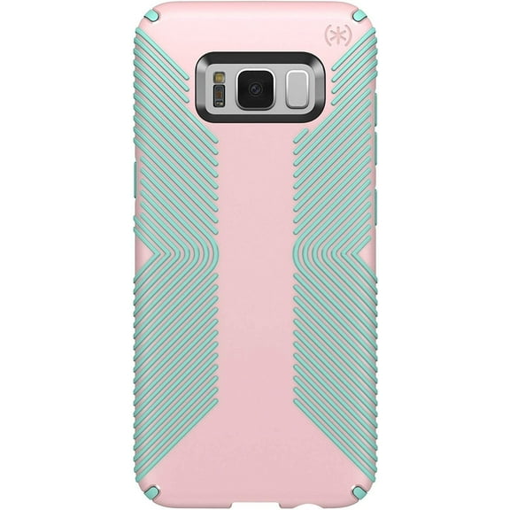 Speck Products Presidio Grip Cell Phone Case for Samsung Galaxy S8 Plus - Quartz Pink/Aloe Green