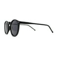 thumbnail image 3 of Polarized Hipster Round Keyhole Horn Rim Thin Plastic Sunglasses All Black, 3 of 4