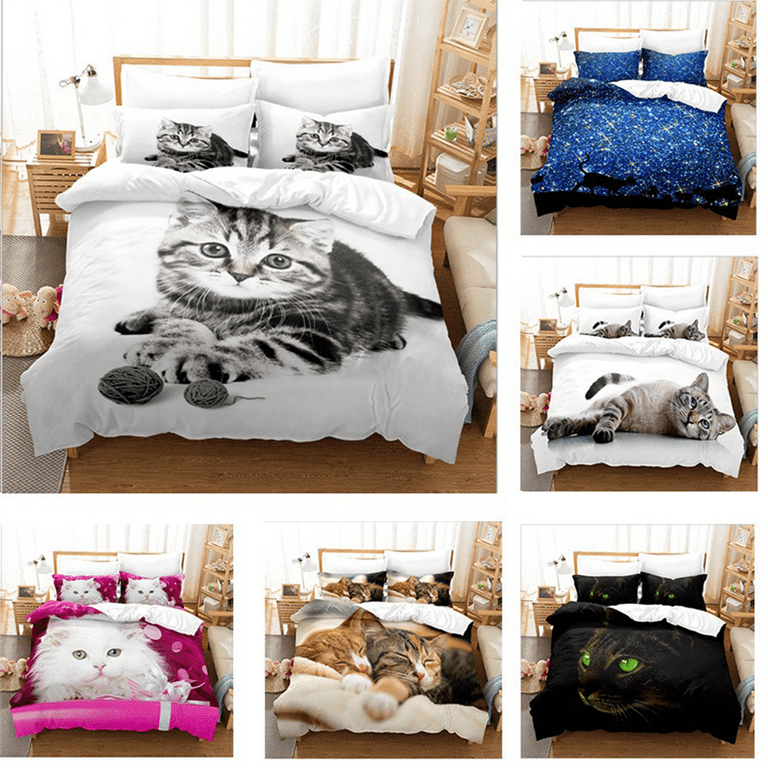  Cute Puppy Print Kids Girls Bedding Duvet Cover Set