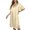 Beige, variant on Solid Color Female Ice Silk Nightdress Summer Short Sleeve Women's Gown 1920 Dresses for Womens M