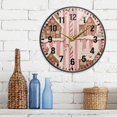 thumbnail image 3 of Yayeee Wall Clock Battery Operated 9.5" Silent Quartz Non-Ticking for Living Room Decor, Pink Candy House, 3 of 8