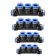 thumbnail image 2 of Pack 5pc 12mm Pneumatic Multiple Tee Connector Piping Cola Conector, 2 of 2