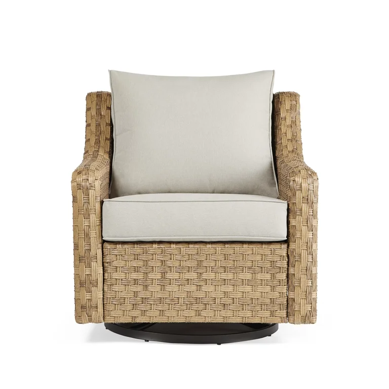 Better Homes Gardens River Oaks Outdoor 5 Piece Conversation Set Natural Tan Wicker Walmart