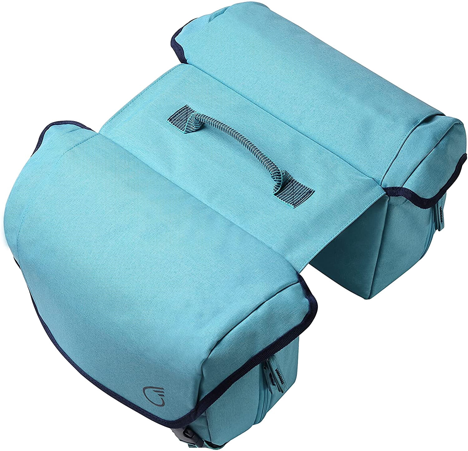 sixthreezero Bike Bag Rear Rack, Waterproof Bicycle Pannier, Double Sided, Carry Handle, Light Blue