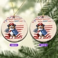 thumbnail image 2 of Republican Miniature American Shepherd Making Woof Count Election 2024 Ceramic Round Ornament MAS Dog Lover Gifts Home Tree Decor - 01002, 2 of 5