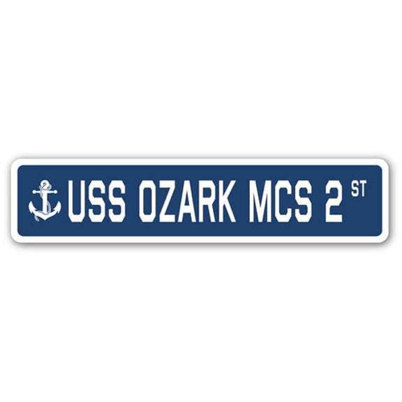 USS OZARK MCS 2 Street Sign us navy ship veteran sailor gift