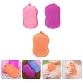 thumbnail image 2 of GOOHOCHY 3 cepillos de ducha con forma de cacahuete para niños, esponjas de baño, esponjas de baño, exfoliantes corporales., 2 of 8