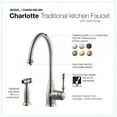 thumbnail image 5 of Houzer CHASS-682-AC 15.8125" Faucet Hole Antique Copper Charlotte Traditional Solid Brass Kitchen Faucet with Sidespray, 5 of 9