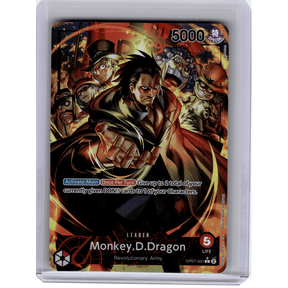 Collectible One Piece Monkey.D.Dragon Parallel Leader Foil #OP07-001 OP07-001 2024 English