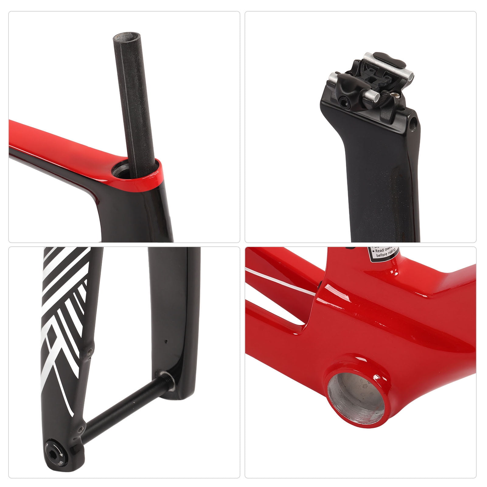 Carbon Fiber Road Bike Frame Assembly Kit Stable Lightweight Structure for Mountain Road Bikes