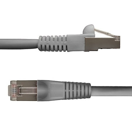 NTW 10 Cat 6 Snagless Shielded (STP) RJ45 Ethernet Network Patch Cable Grey -345-S6-010GY