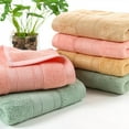 thumbnail image 4 of Serviettes de Bain en Fibre de Bambou Naturelles, Douces et Confortables, Rose, 4 of 7