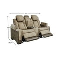 thumbnail image 5 of Corbin Power Reclining Loveseat, 75 Inch, Brown Faux Leather, USB Port, 5 of 5