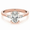 thumbnail image 6 of Auory Elegant Oval Cut Moissanite Ring in Rose Gold Plated for Daily Wear, 6 of 9