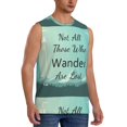 thumbnail image 2 of Bingfone Not All Those Who Wander Are Lost1 Pattern Men's Tank Tops Workout Sleeveless Tee Shirts Running Beach Tanks for Men-X-Large, 2 of 8