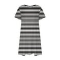thumbnail image 4 of QLEICOM Women's Summer Casual Tshirt Dresses O Neck Short Sleeve Loose Dress Sundress with Pockets Black B XXL, US Size: 12, 4 of 5
