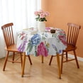 thumbnail image 3 of Round Tablecloth Spring Summer flower 60x60 Inch Table Cover for Party Dinner Picnic Round, 3 of 5
