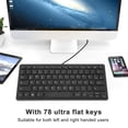thumbnail image 3 of English Bilingual Language Keyboard, Bilingual German French Spanish 3 Optional English Keyboard, 78 Keys USB Wired Compact Keyboard for English Bilingual Users, 3 of 8