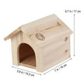 thumbnail image 2 of FUTUREORYY Jouets à Mâcher Écureuil Maison en Bois Triangle Pin Petite Maison Modèle 1 Paquet, 2 of 5