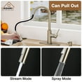 thumbnail image 4 of CASAINC Single Handle Kitchen Faucet with Pull Down Sprayer, Touchless Sensor, Soap Dispenser, Deck Mounted, Brushed Nickel, 4 of 4