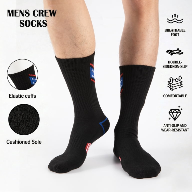 Cooplus Men's Crew Athletic Socks, 6-Pack photo 2