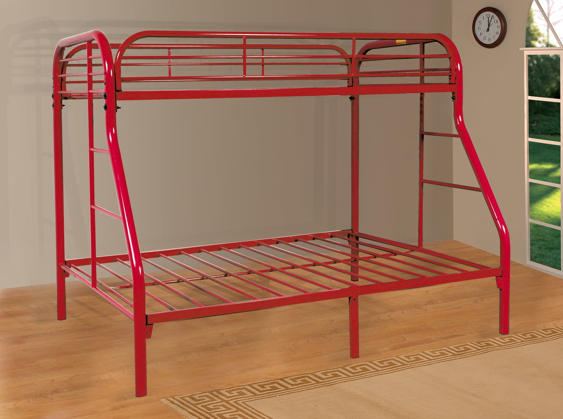 Sade Twin Over Full Bunk Bed in Red