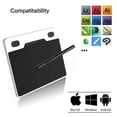 thumbnail image 3 of Tableta gráfica ultraligera de 6 pulgadas 10moons con lápiz para firma compatible con Android color negro, 3 of 5
