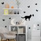 thumbnail image 4 of Pegatinas de pared de gato negro, silueta de gato, mariposa, decoración de pared, huella de pata, arte animal, vinilo para puerta, bricolaje, arte para ventanas, 4 of 9