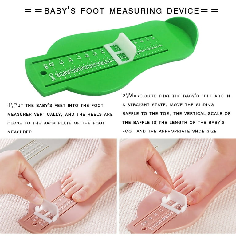 TureClos Baby Foot Measuring Ruler Infant Shoes Size Fitting Gauge Toddler Feet Adjustable Measuring Tool Walmart