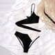 thumbnail image 4 of Mejor Belleza Mujer Traje de Baño de Moda Aumentar el tamaño 2 Piezas Tankini Tops de Bikini y Partes de Abajo Negro XL, 4 of 7
