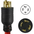 thumbnail image 2 of 1.5-Feet, 20-Amp L14-20P 125/250-Volt to (4) 15/20-Amp Female Connector, 4 Prong Generator Locking Extension Cord, 2 of 4