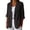 A1 Dark Gray, variant on Blazers for Women Linen Blend Three Quarter Rolled Sleeve Open Front Jacket with Notched Lapel, Single Button Patch Pockets for Work Office Business Casual Outfits Brown L